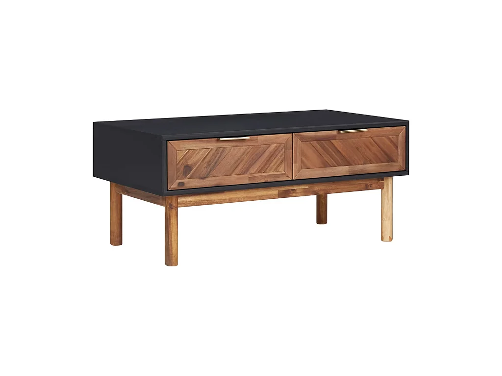 Tavolino Gold 90x50x40 cm Legno massello di acacia e MDF