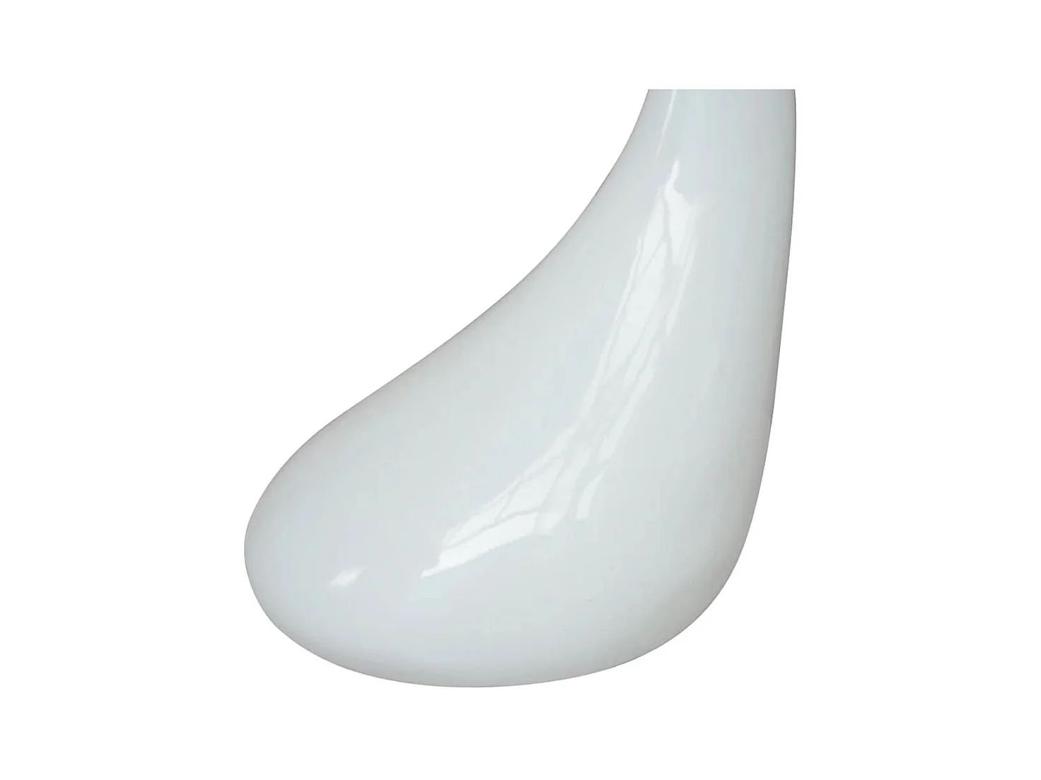 Table basse et dessus de table Verre rond Blanc brillant 2 pcs
