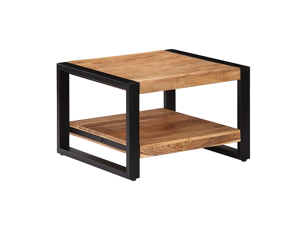 Goud Salontafel 60 x 60 x 40 cm Massief acaciahout