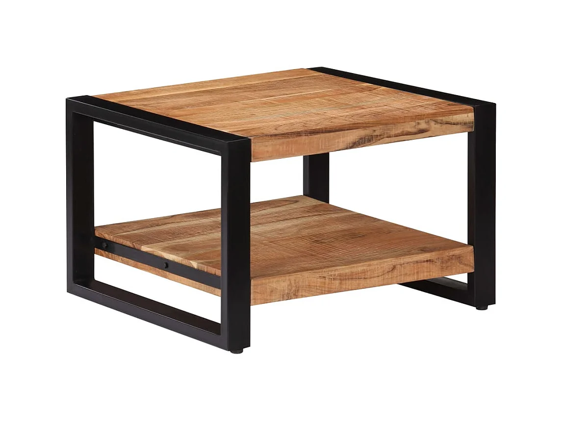 Goud Salontafel 60 x 60 x 40 cm Massief acaciahout