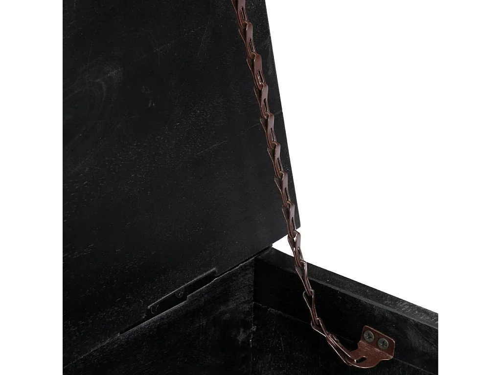 Couchtisch Schwarz 65 x 65 x 30 cm Massives Mangoholz