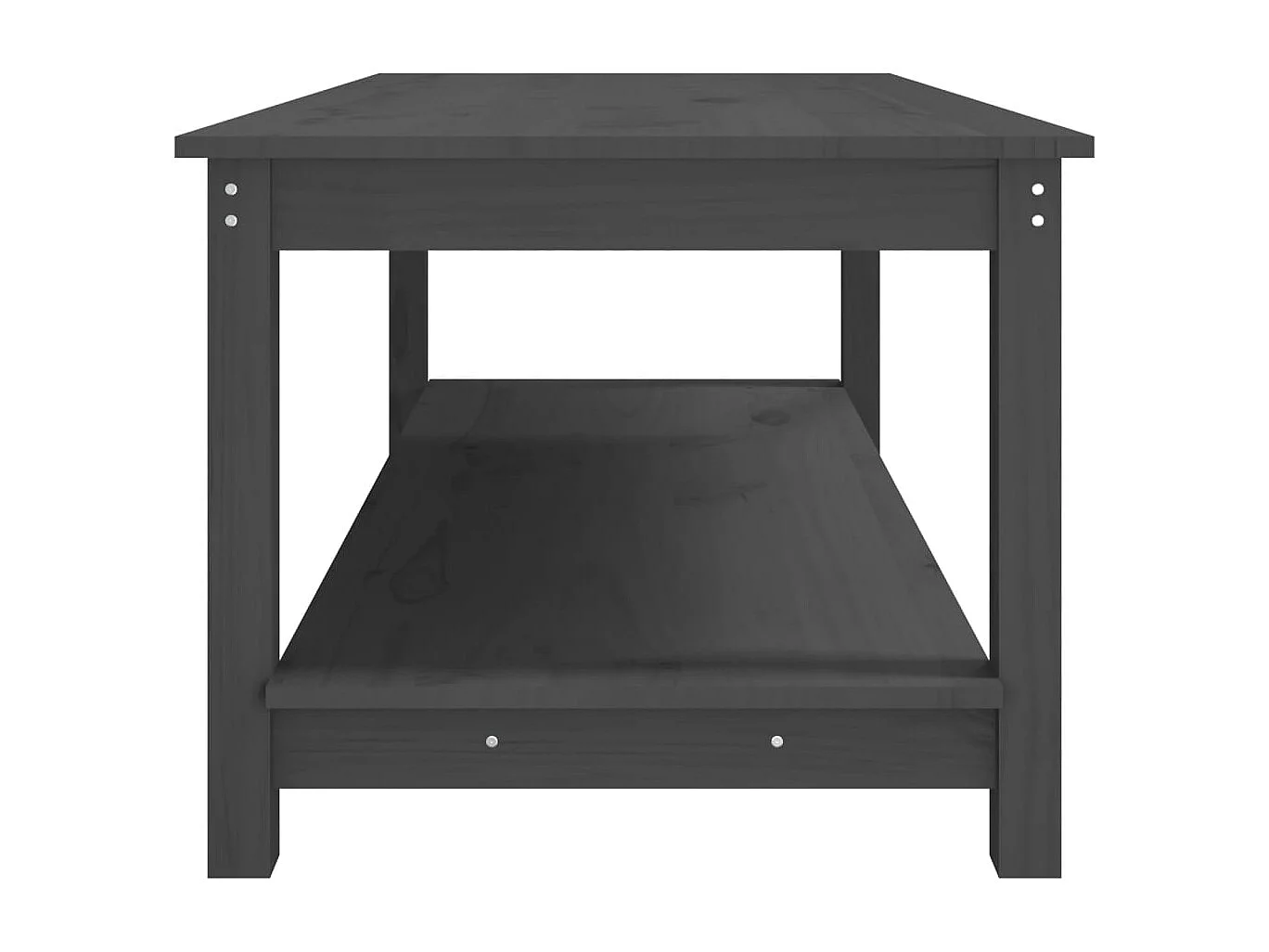 Gold Salontafel Grijs 110x55x45 cm Massief grenenhout