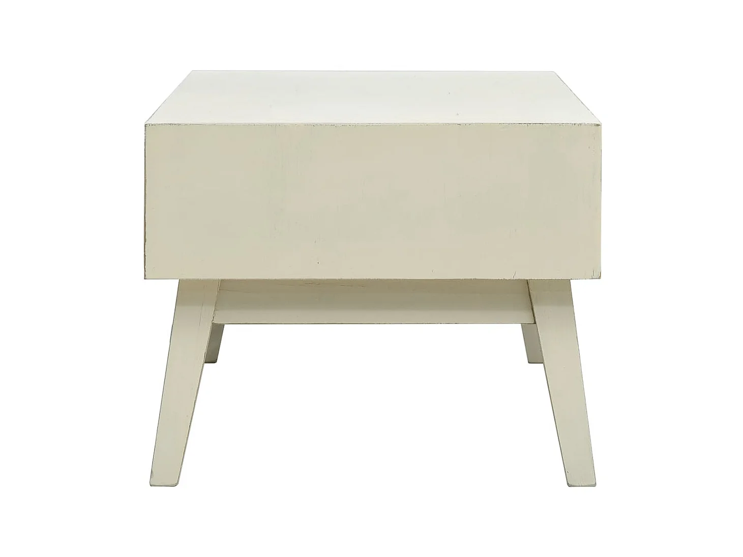 Table basse avec 2 tiroirs Gris sculpté 110x50x40 cm Bois