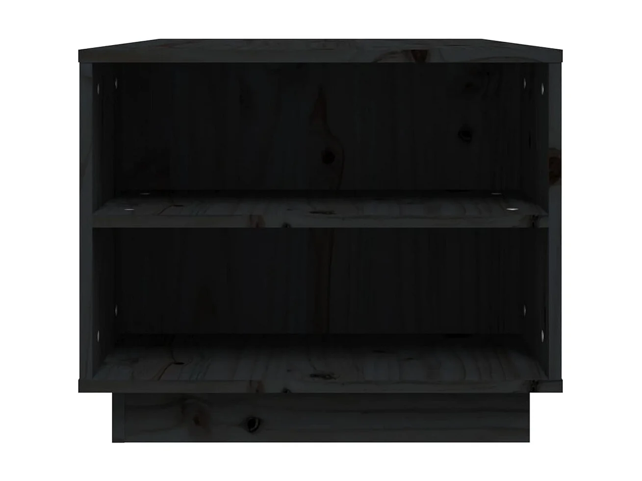 Mesa de centro dourada preta 90x49x40,5 cm Madeira maciça de pinho