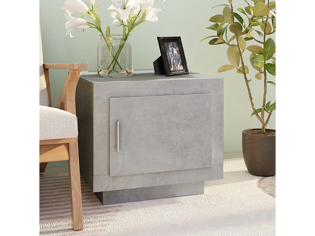 Table basse Gris béton 51x50x45 cm Bois d'ingénierie