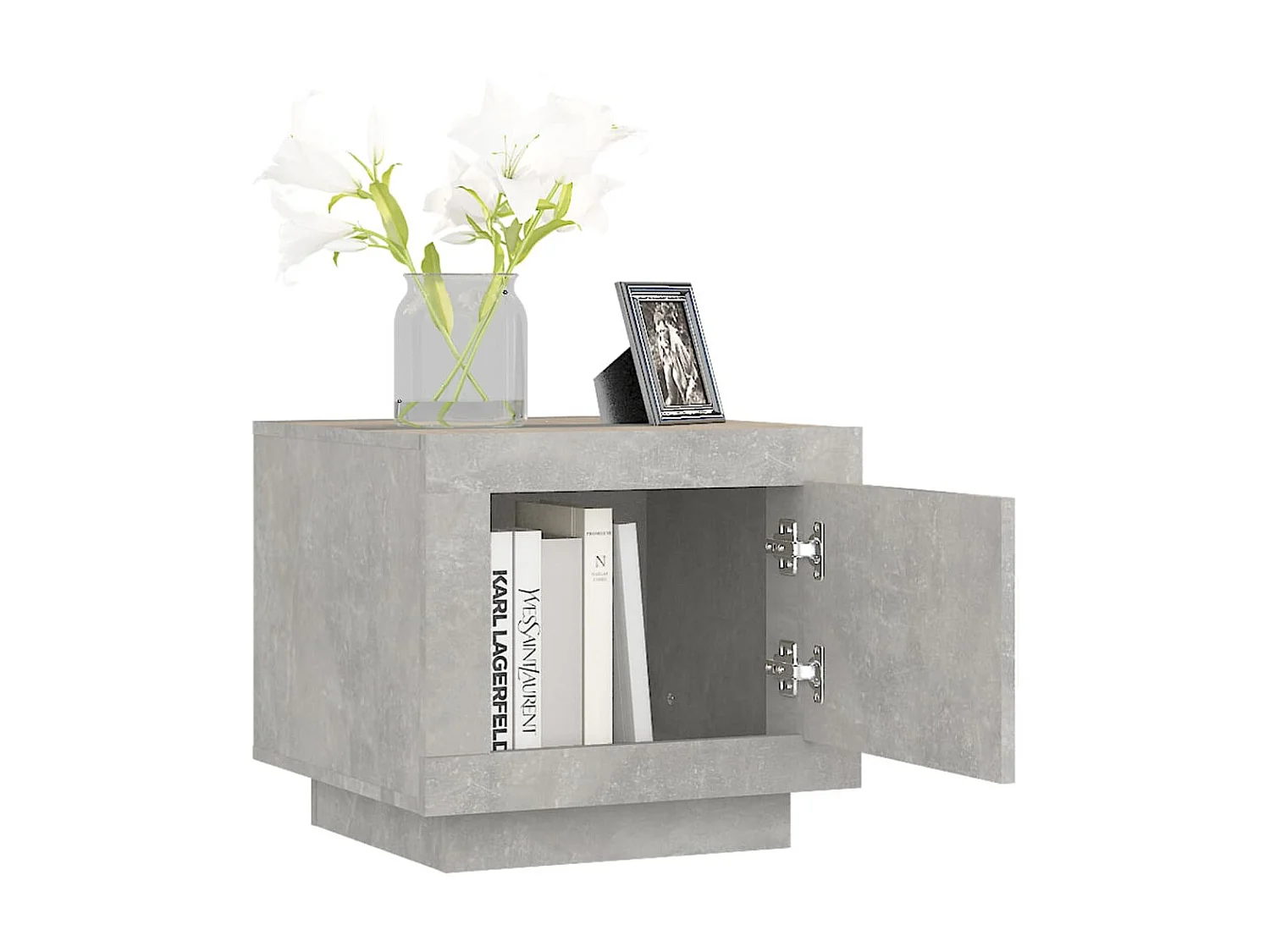 Table basse Gris béton 51x50x45 cm Bois d'ingénierie