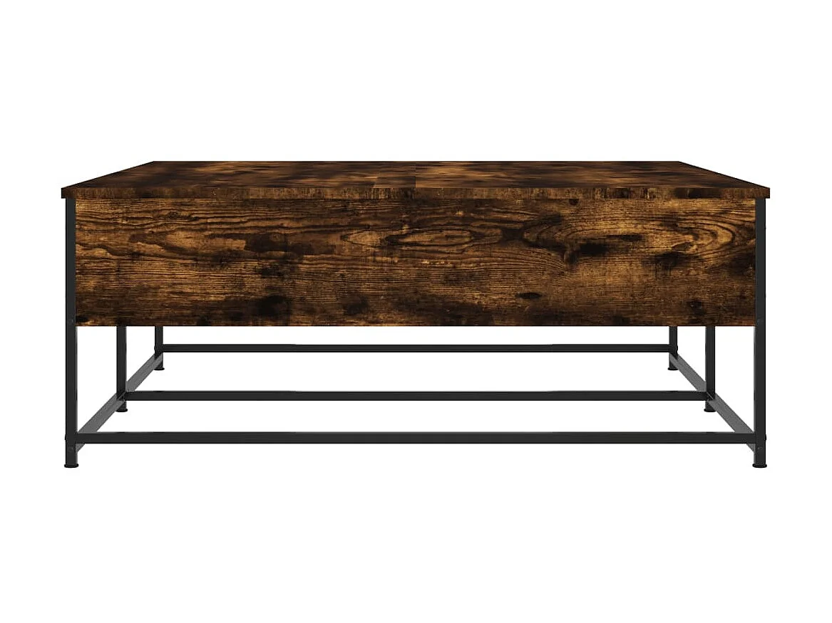 Goldfarbener Couchtisch aus geräucherter Eiche, 100 x 99 x 40 cm, Holzwerkstoff