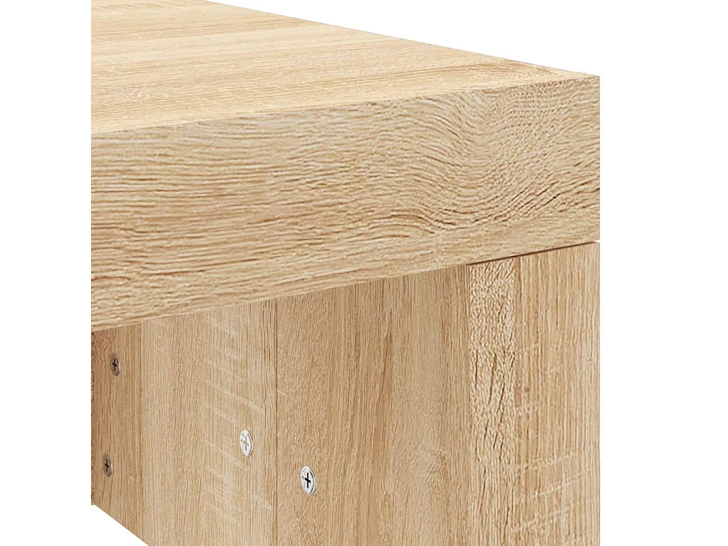 Mesa de centro roble Sonoma 102x50x36 cm madera contrachapada