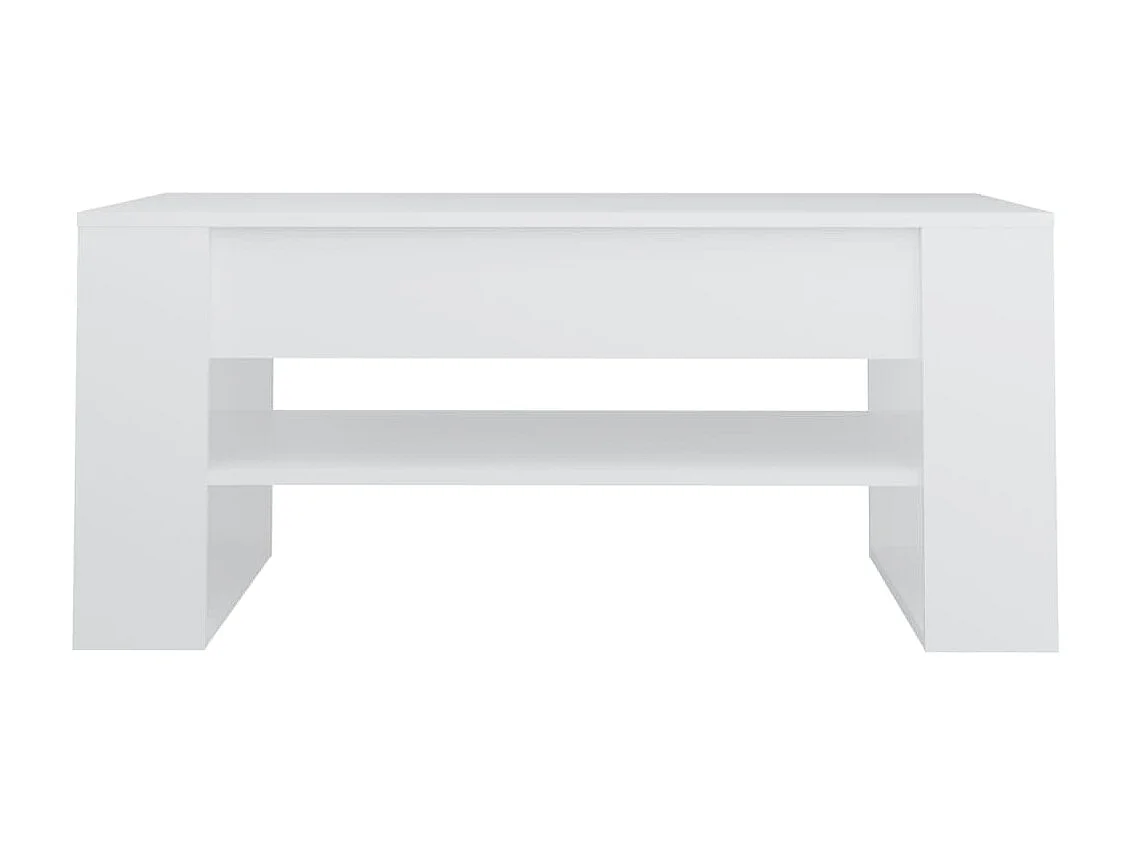 Mesa de centro dourada branca 102x55x45 cm Madeira trabalhada