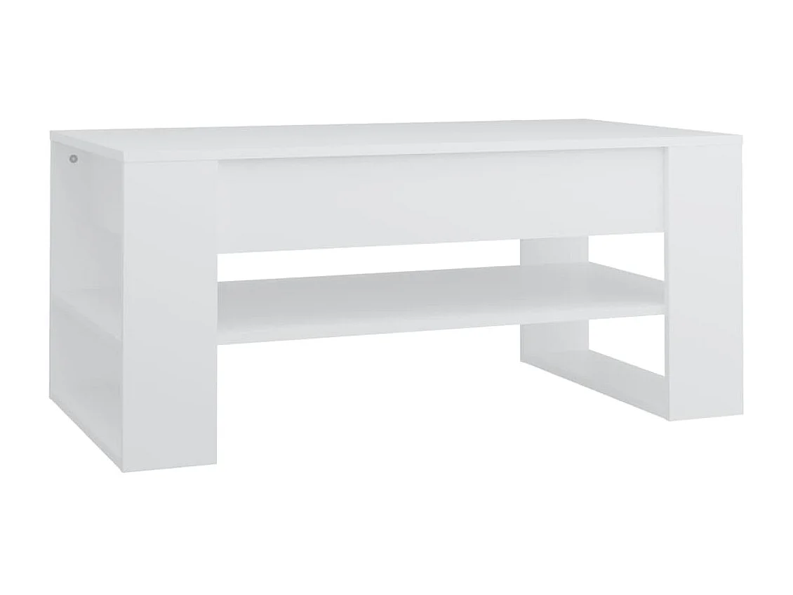 Table basse Blanc 102x55x45 cm Bois d'ingénierie