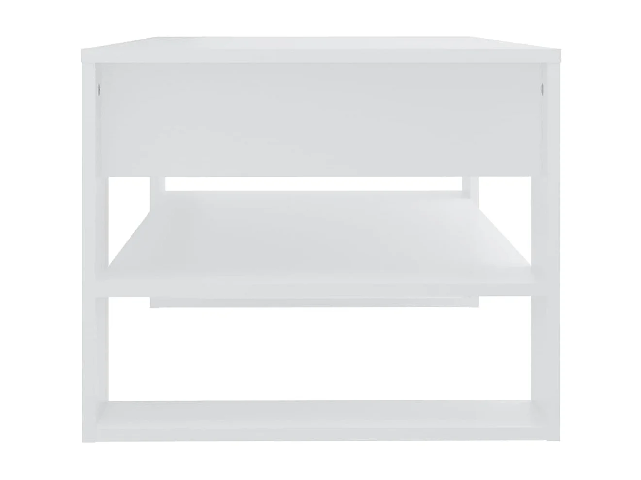 Table basse Blanc 102x55x45 cm Bois d'ingénierie