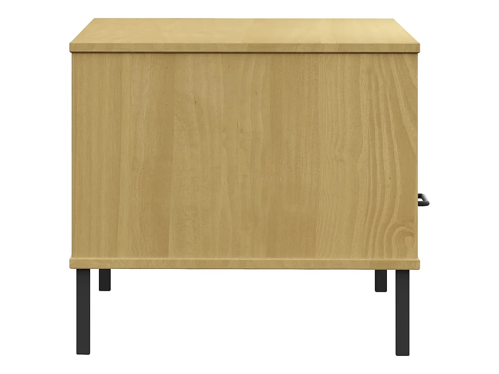 Mesa de centro dourada com pés de metal Marrom 85x50x45 cm Madeira OSLO