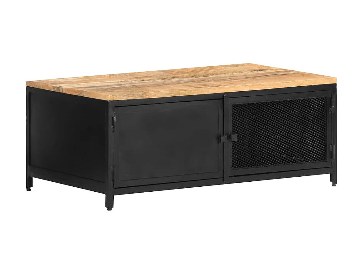 Tavolino Gold 90x50x37 cm Legno massello di mango grezzo