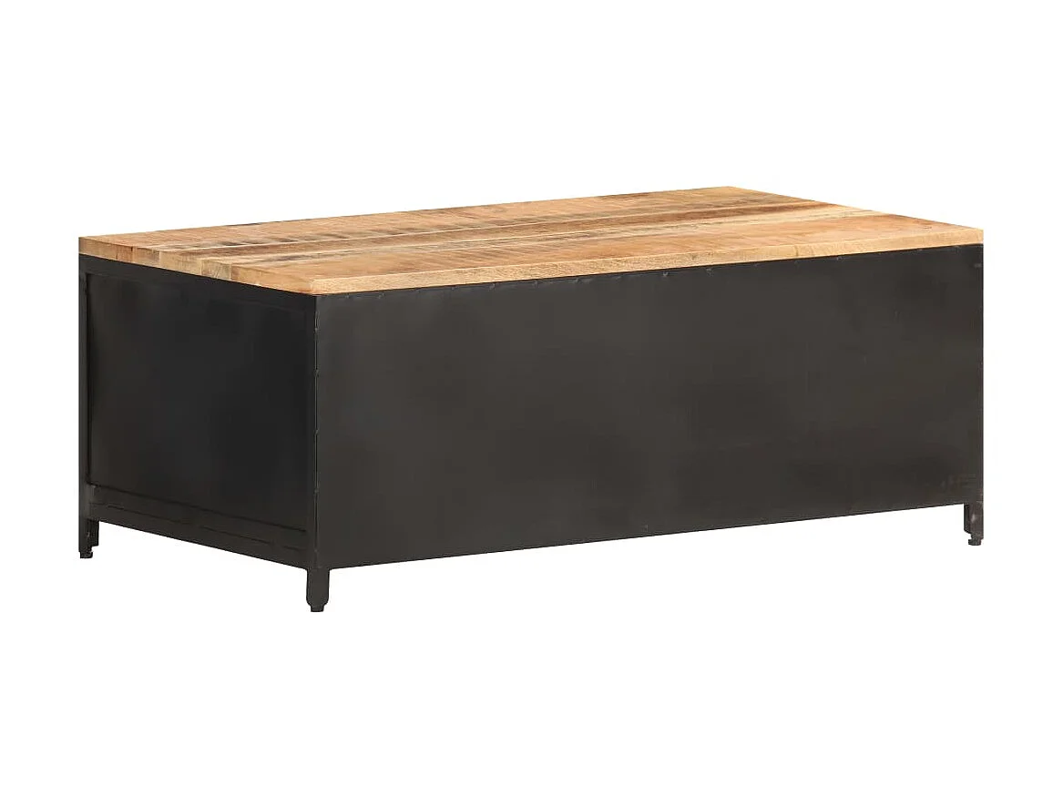 Tavolino Gold 90x50x37 cm Legno massello di mango grezzo