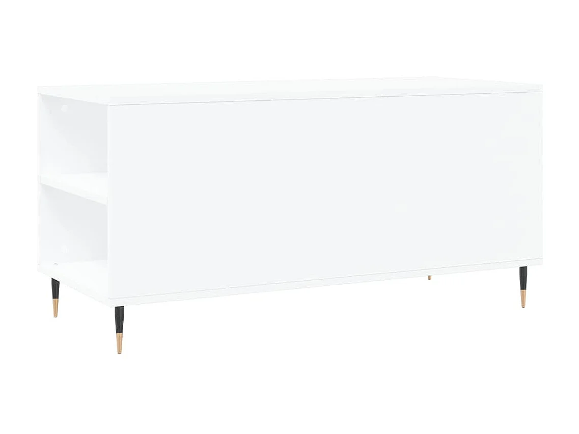 Tavolino Gold bianco 102x44,5x50 cm in multistrato