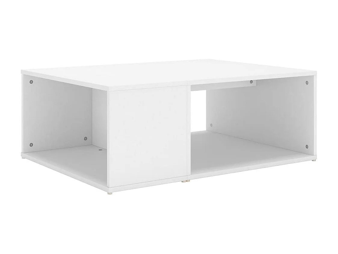 Table basse Blanc 90x67x33 cm Aggloméré