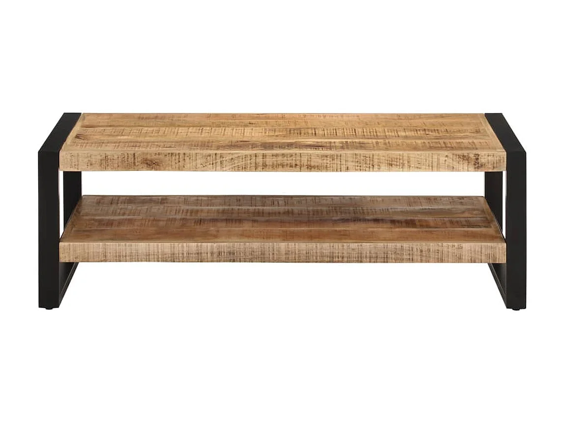 Goud Salontafel 120x55x40 cm Massief mangohout