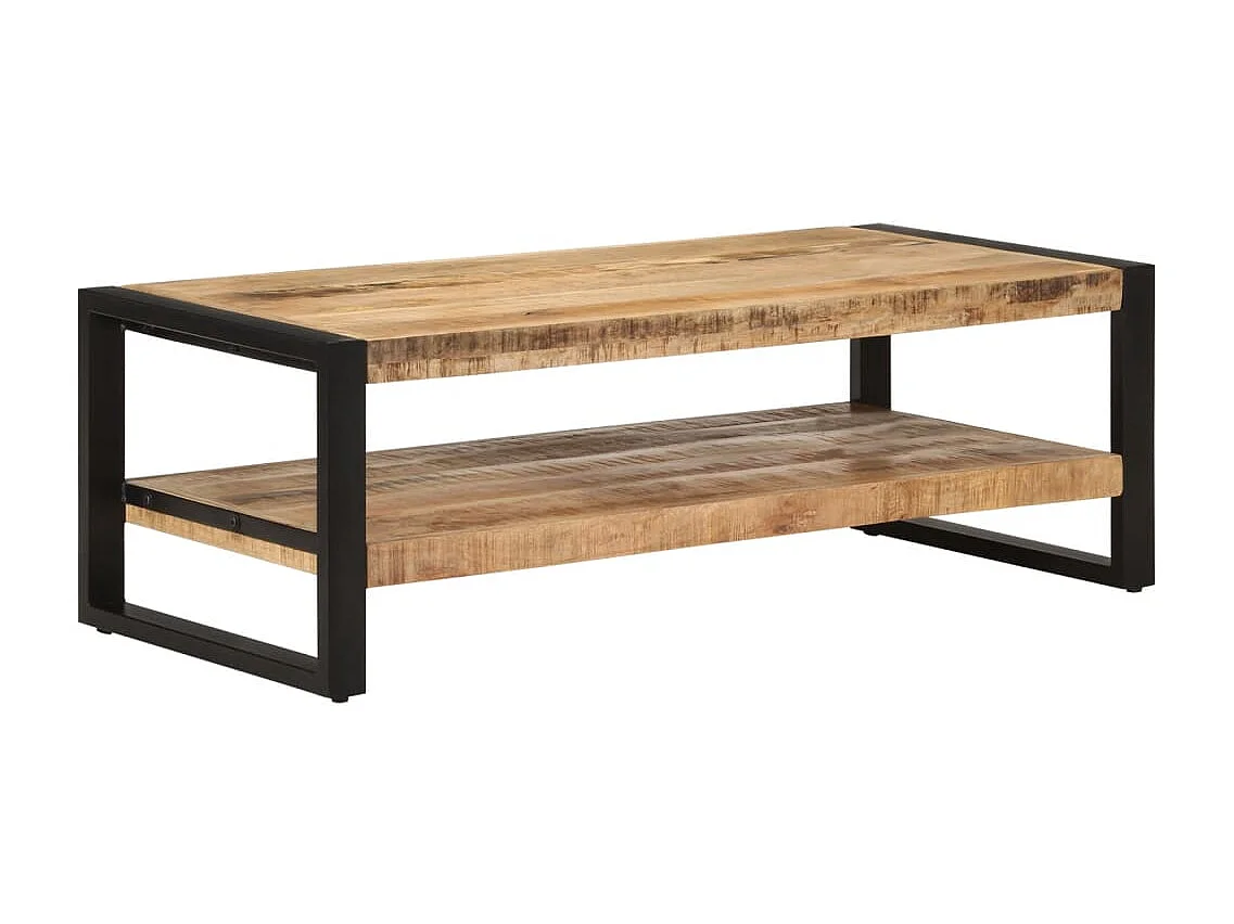 Goud Salontafel 120x55x40 cm Massief mangohout