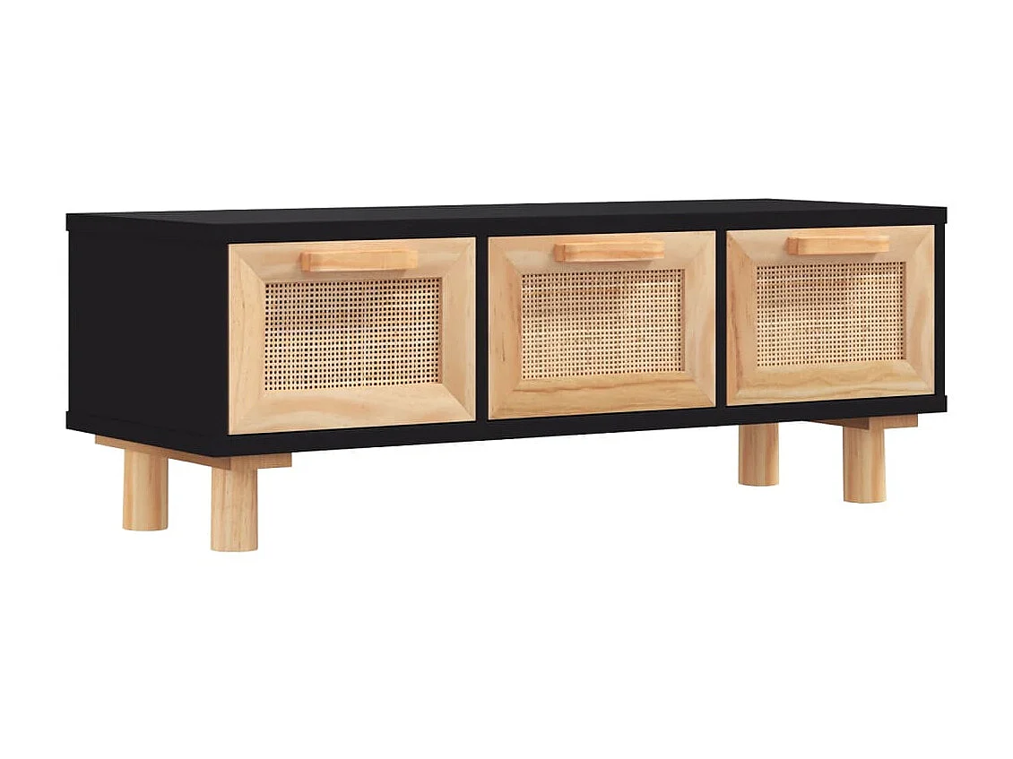 Mesa de centro dourada preta 80x40x30 cm Madeira trabalhada e pinho maciço