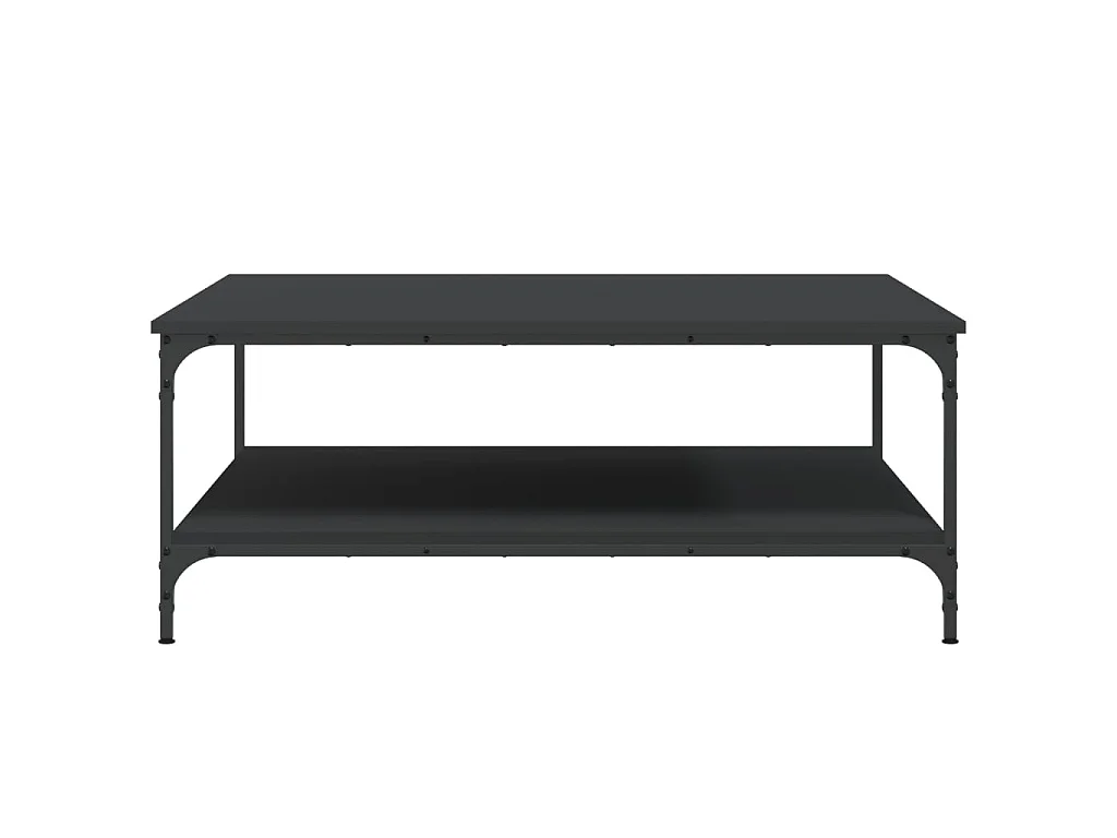 Mesa de centro dourada preta 100x100x40 cm madeira trabalhada