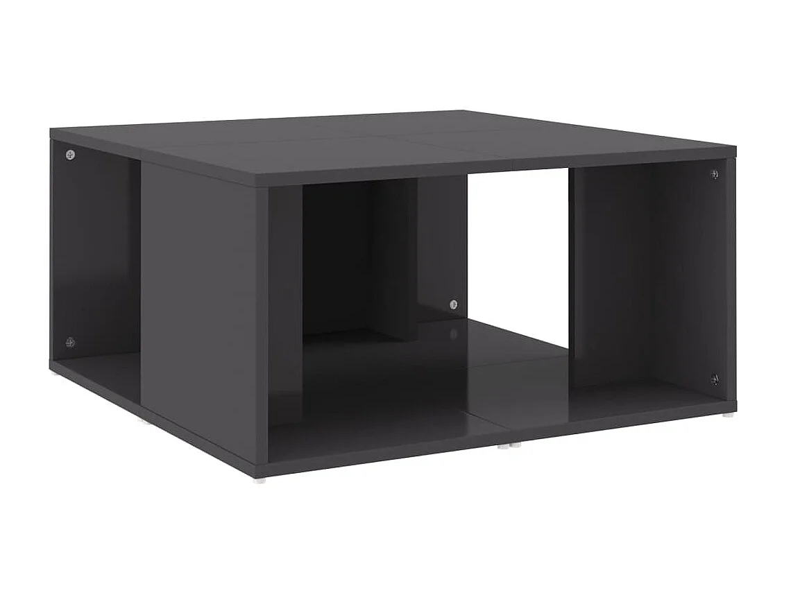 Mesas de centro douradas 4 unidades cinza brilhante 33x33x33 cm aglomerado