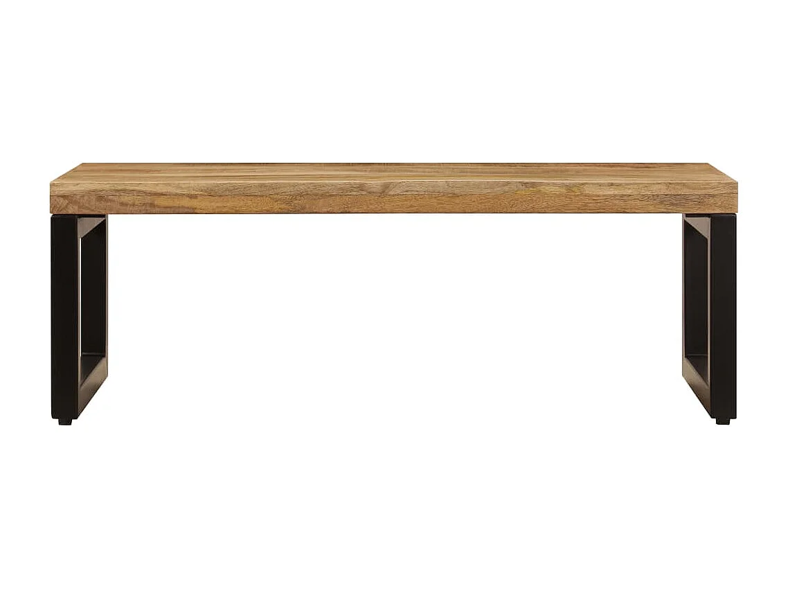 Goud Salontafel 100x50x35 cm Massief mangohout en staal