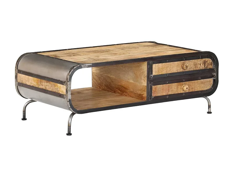 Mesa de centro Gold 100 x 50 x 35 cm Madera maciza de mango