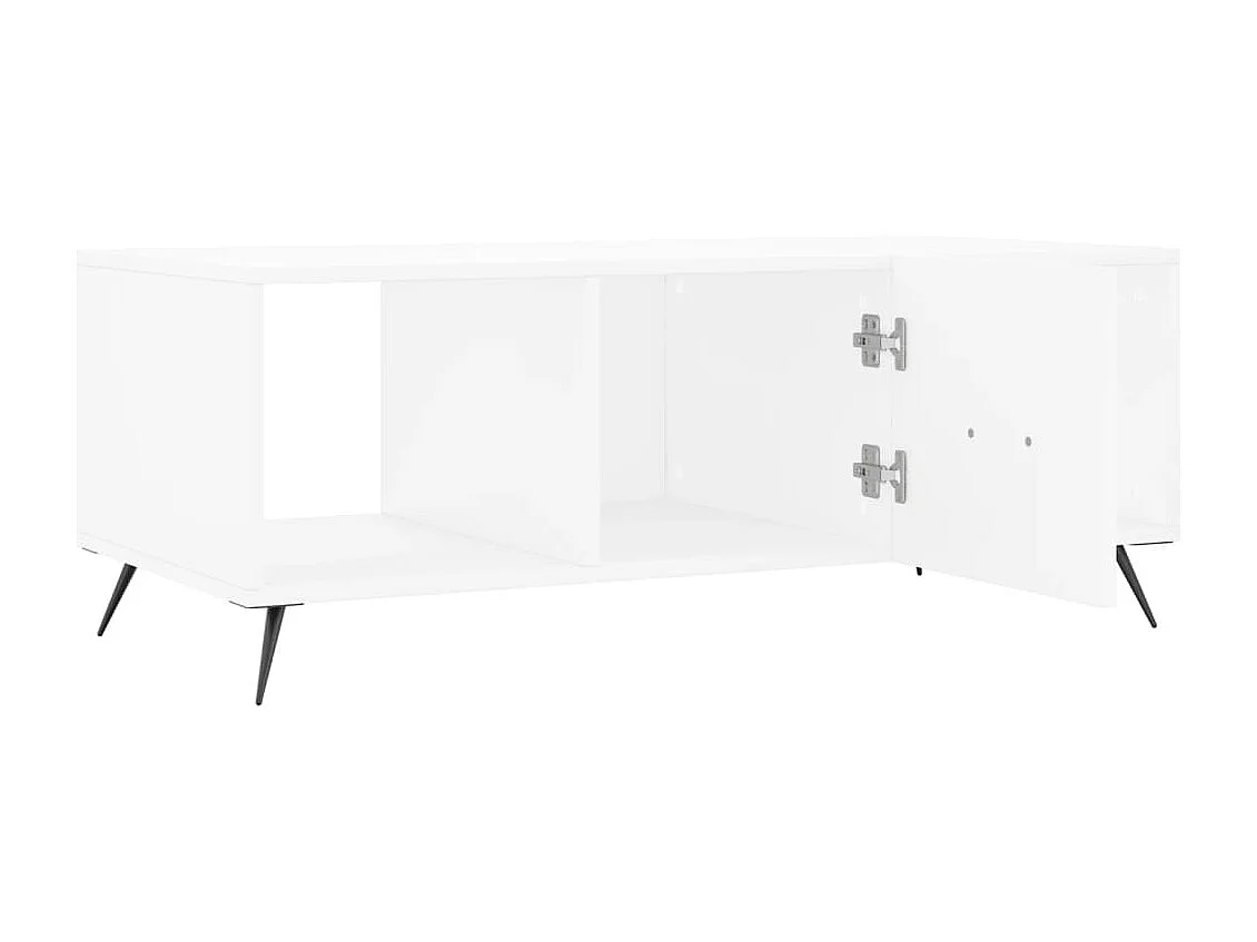 Mesa de centro dourada branca 102x50x40 cm madeira projetada