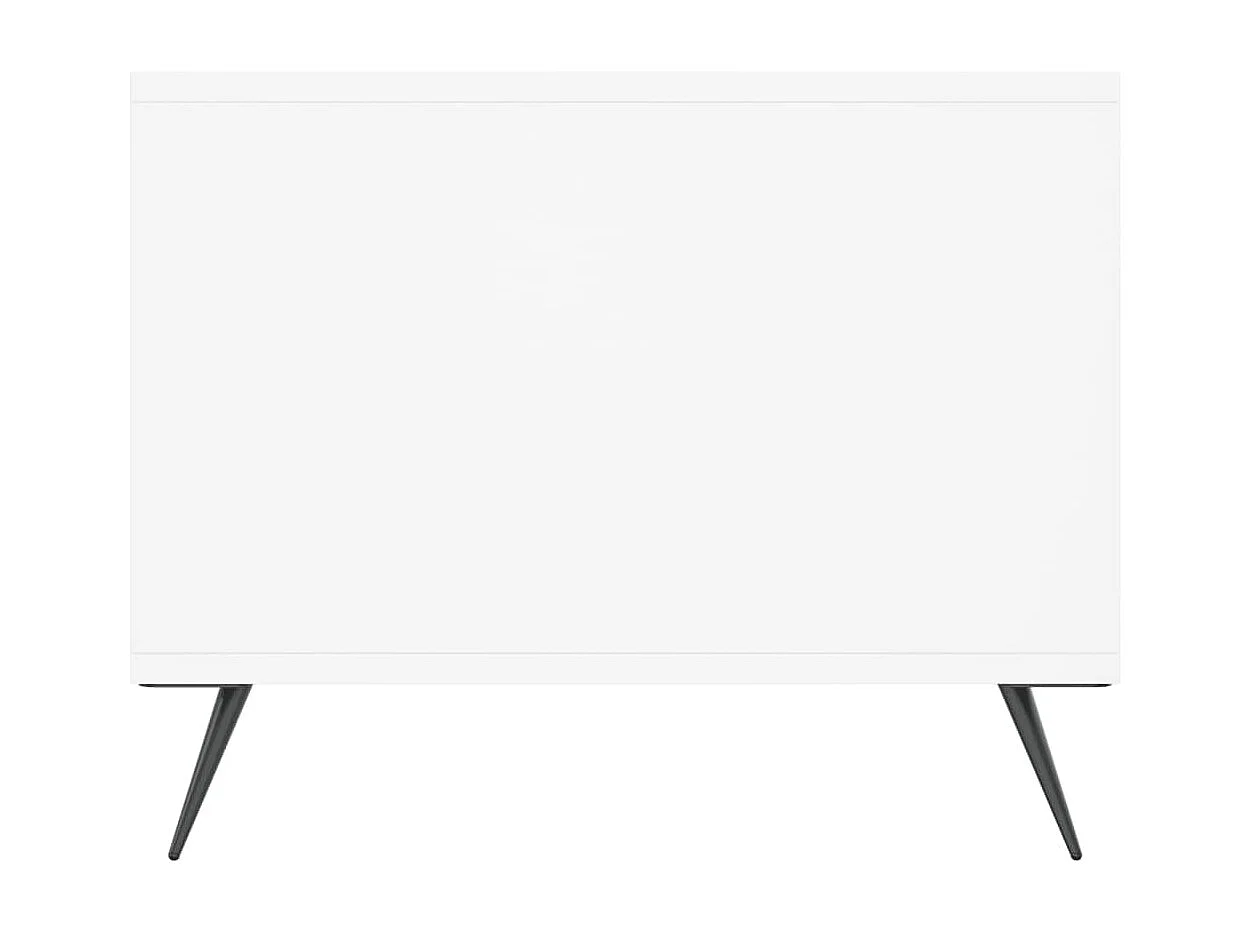 Mesa de centro dourada branca 102x50x40 cm madeira projetada