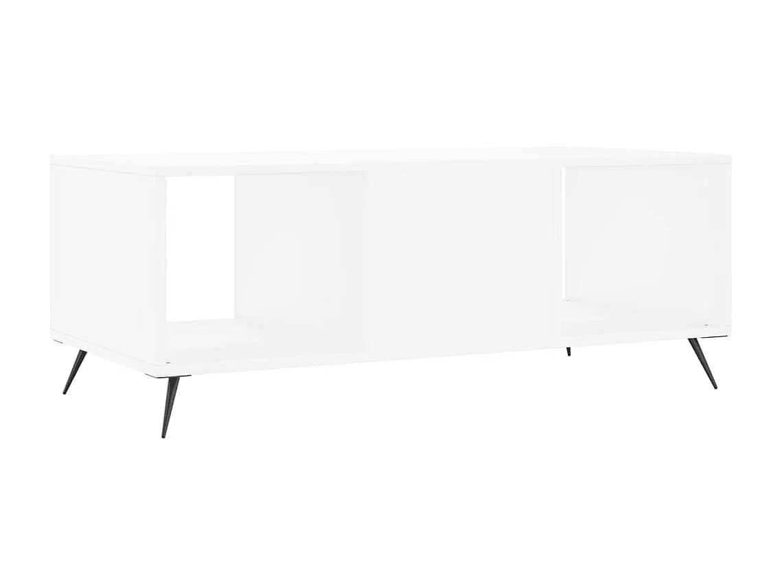 Mesa de centro dourada branca 102x50x40 cm madeira projetada