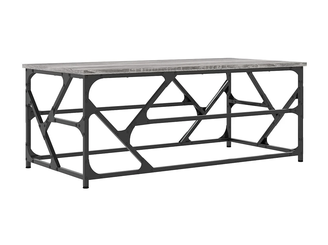 Mesa de centro Gold Sonoma gris 100x50x40 cm Madera contrachapada