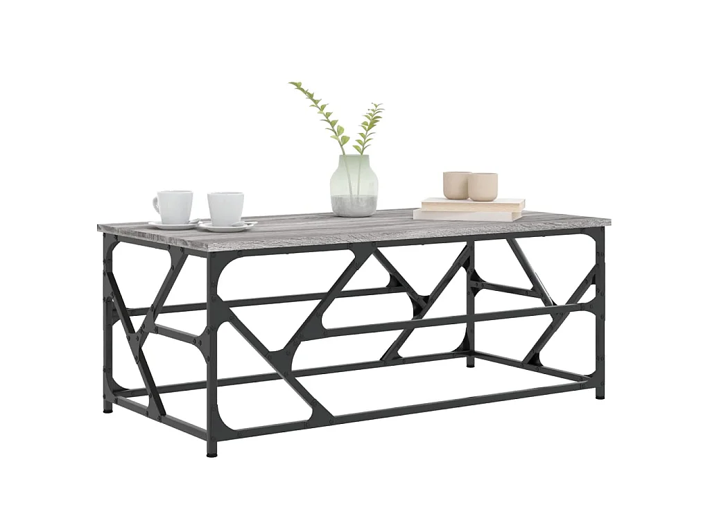 Tavolino grigio Gold Sonoma 100x50x40 cm MDF