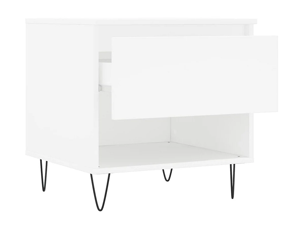 Mesas de centro Gold 2 piezas blanco 50x46x50 cm madera contrachapada