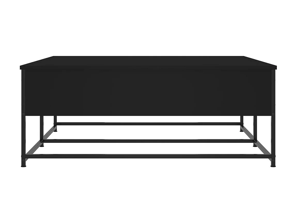 Table basse noir 100x99x40 cm bois d'ingénierie