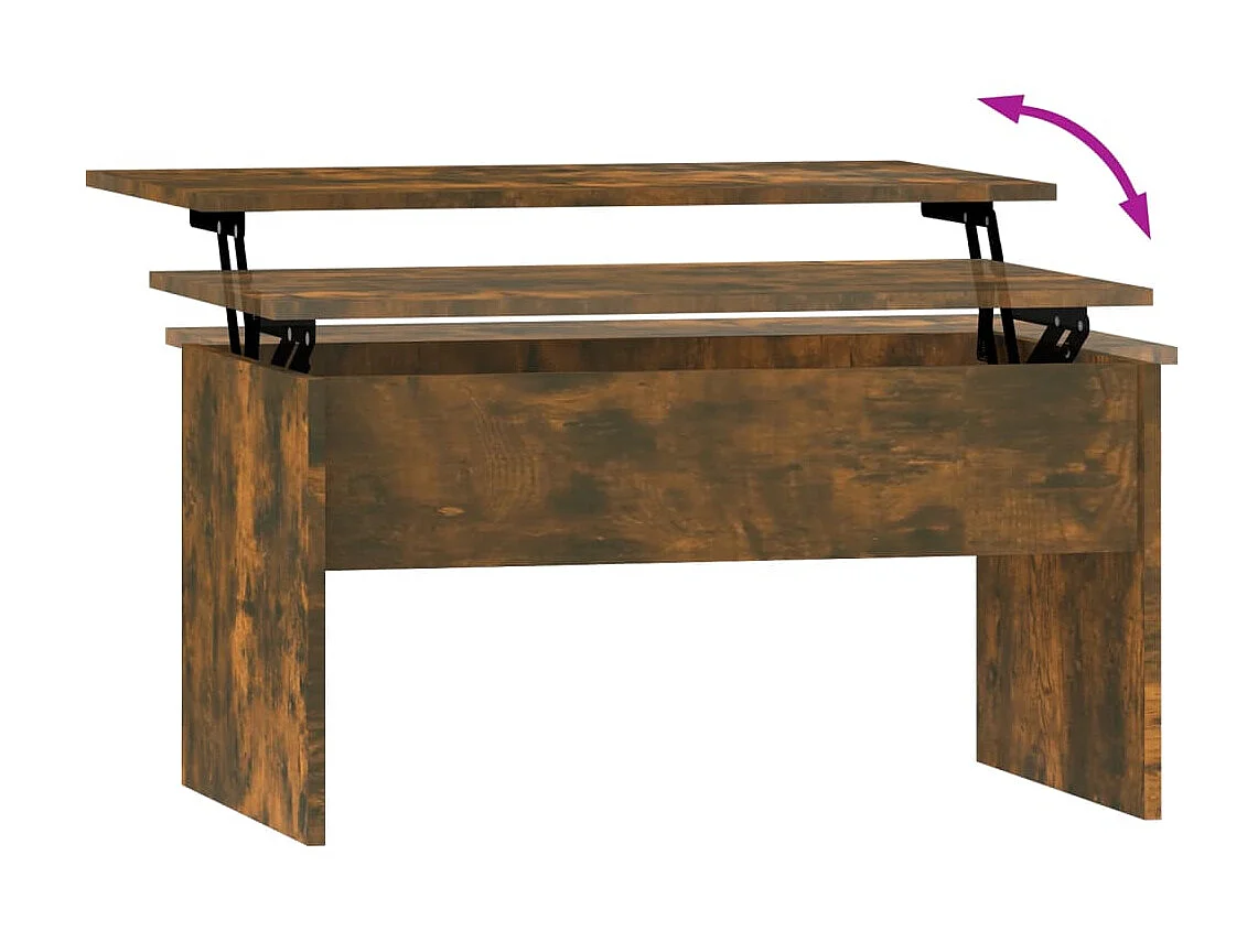 Table basse Chêne fumé 80x50,5x41,5 cm Bois d'ingénierie