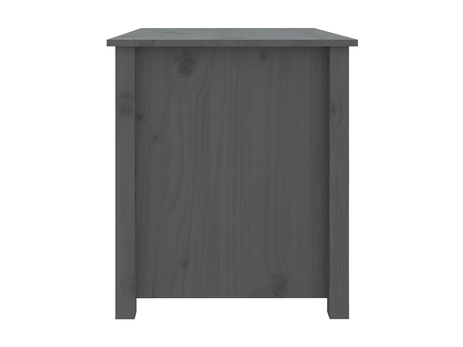 Gold Couchtisch Grau 71x49x55 cm Massives Kiefernholz