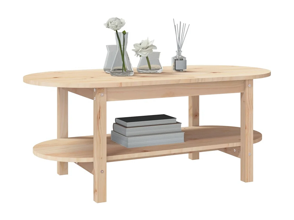 Goud Salontafel 110x55x45 cm Massief grenenhout