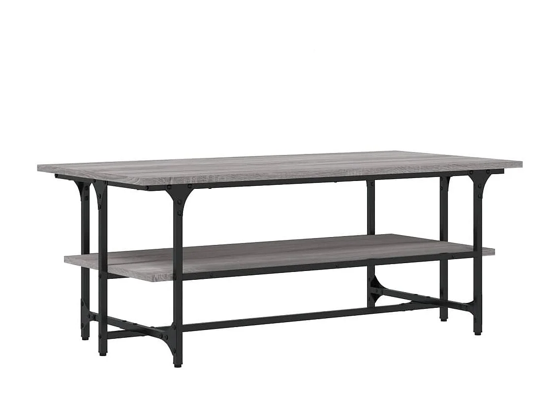 Mesa de centro cinza Gold Sonoma 100x50x40 cm Madeira trabalhada