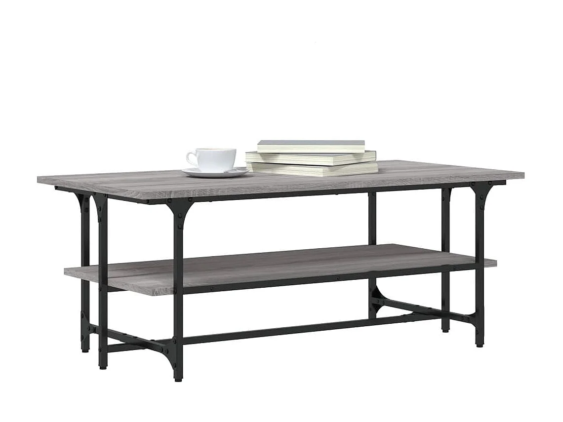 Mesa de centro cinza Gold Sonoma 100x50x40 cm Madeira trabalhada