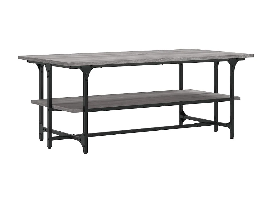 Mesa de centro cinza Gold Sonoma 100x50x40 cm Madeira trabalhada