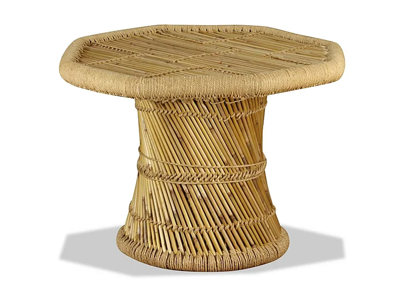 Tavolino ottagonale in bambù 60 x 60 x 45 cm