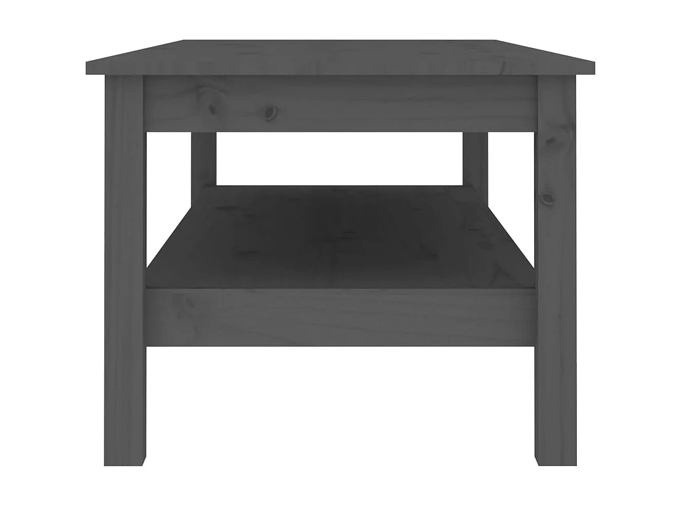 Table basse Gris 110x50x40 cm Bois massif de pin