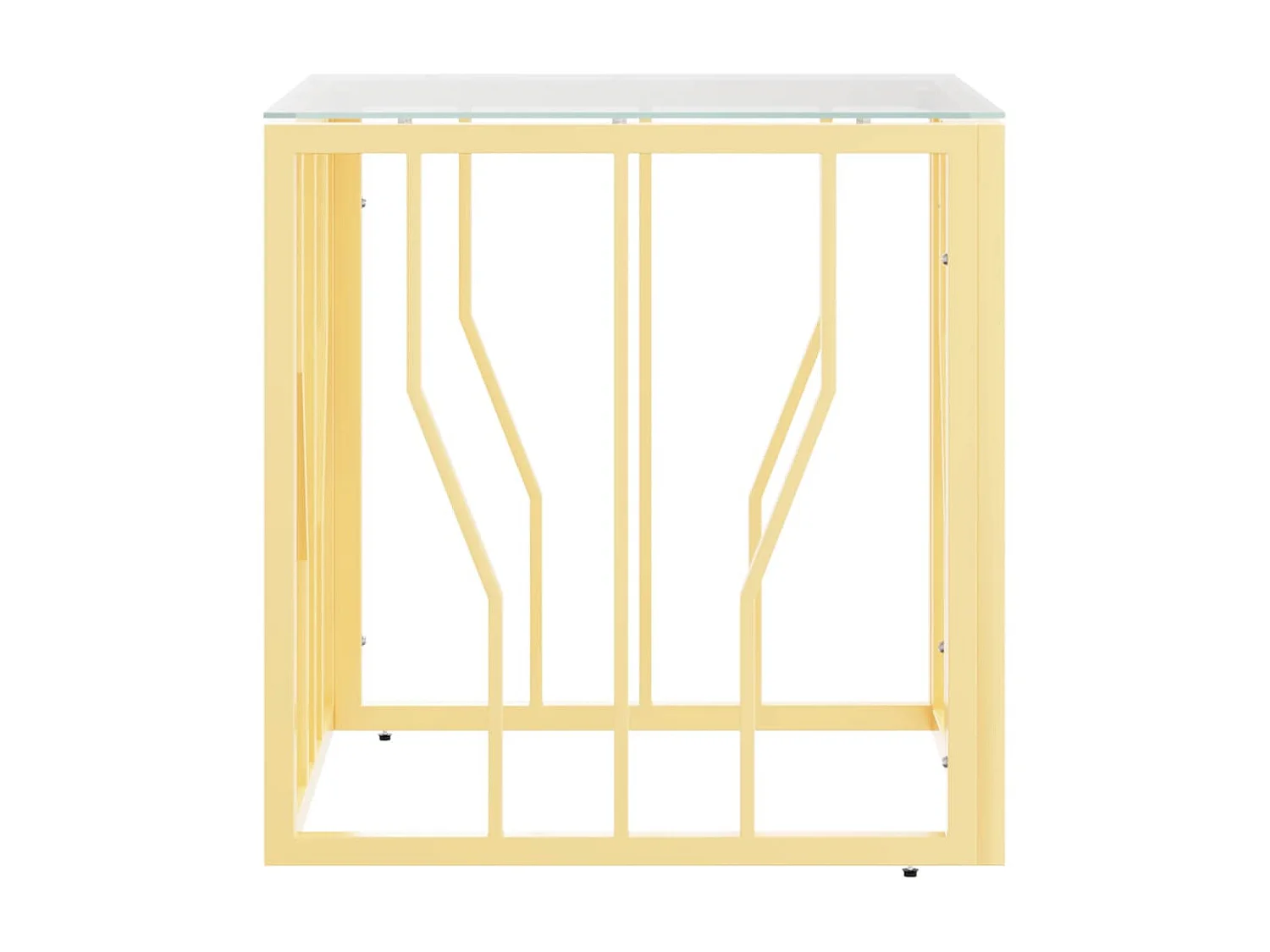 Gold Gold salontafel 50x50x50 cm RVS en glas