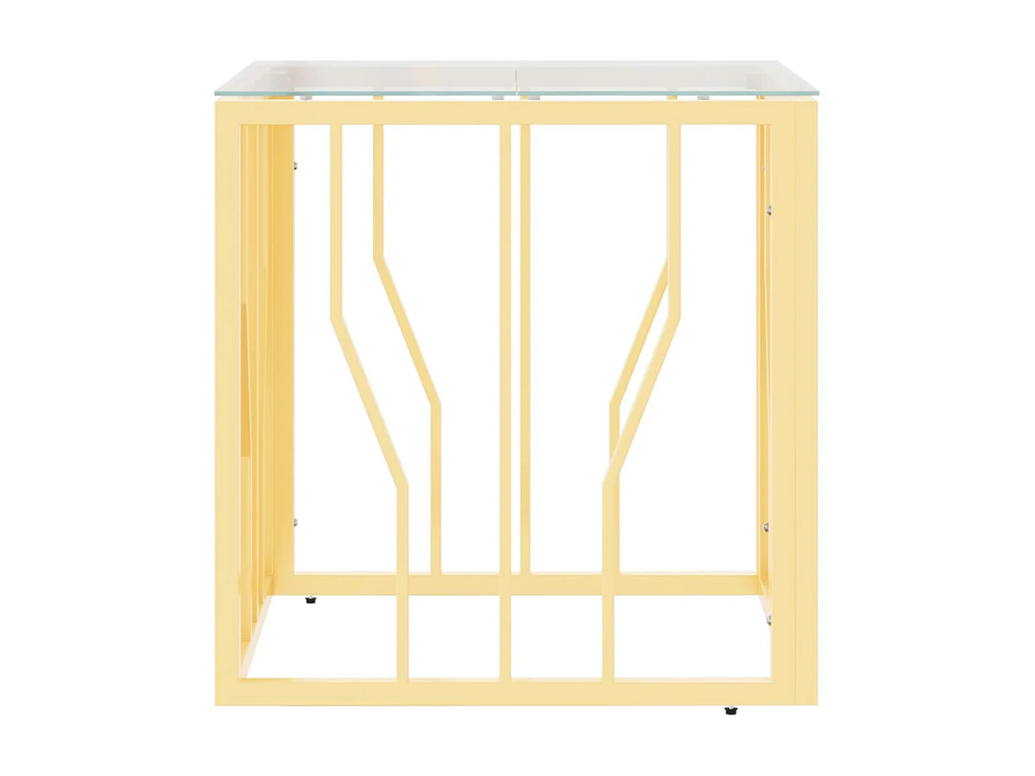 Gold Gold salontafel 50x50x50 cm RVS en glas