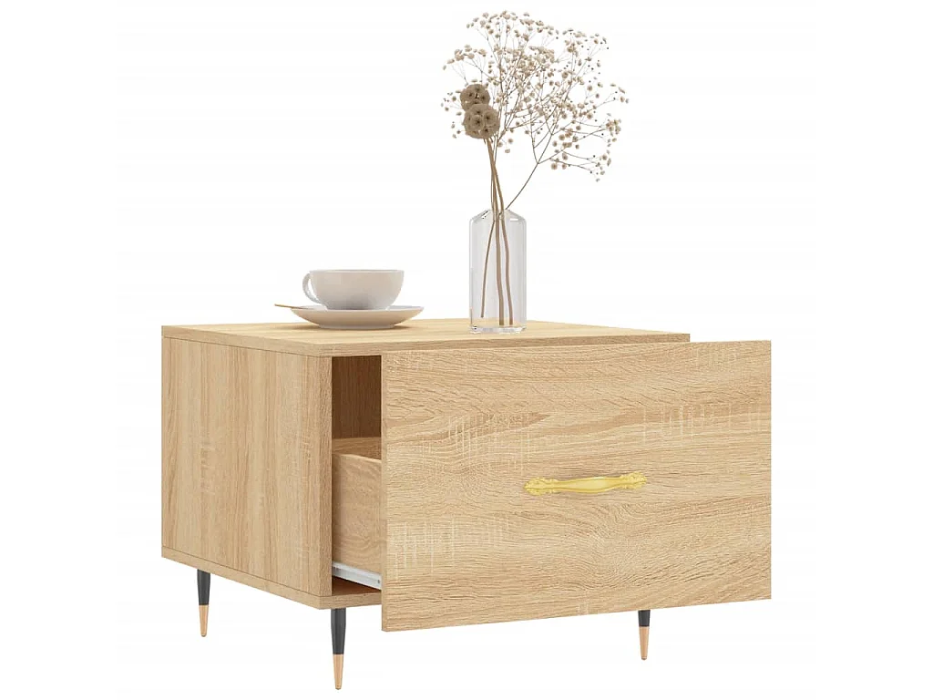 Tables basses 2 pcs chêne sonoma 50x50x40 cm bois d'ingénierie