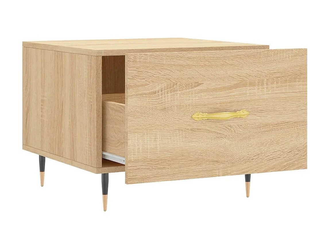 Tables basses 2 pcs chêne sonoma 50x50x40 cm bois d'ingénierie