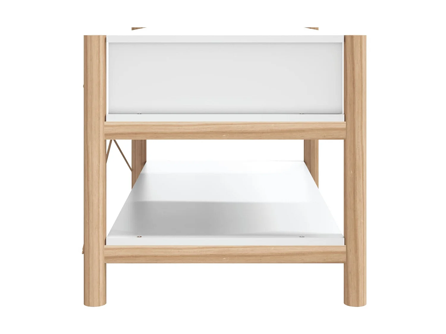 Table basse Blanc 82x48x45 cm Bois d'ingénierie