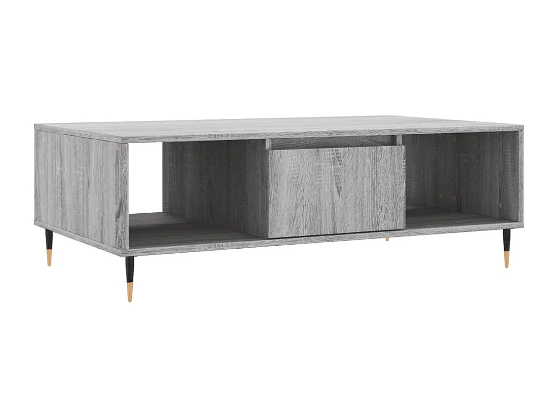 Table basse sonoma gris 104x60x35 cm bois d'ingénierie