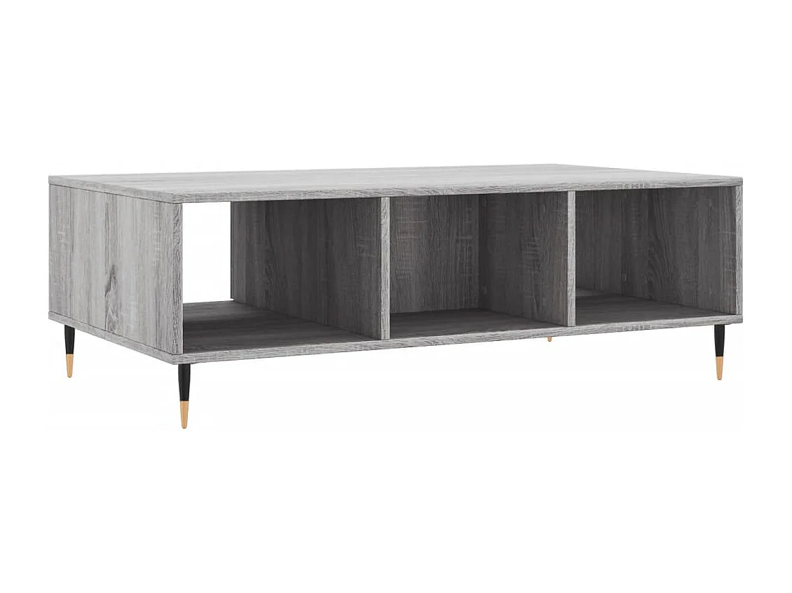 Table basse sonoma gris 104x60x35 cm bois d'ingénierie