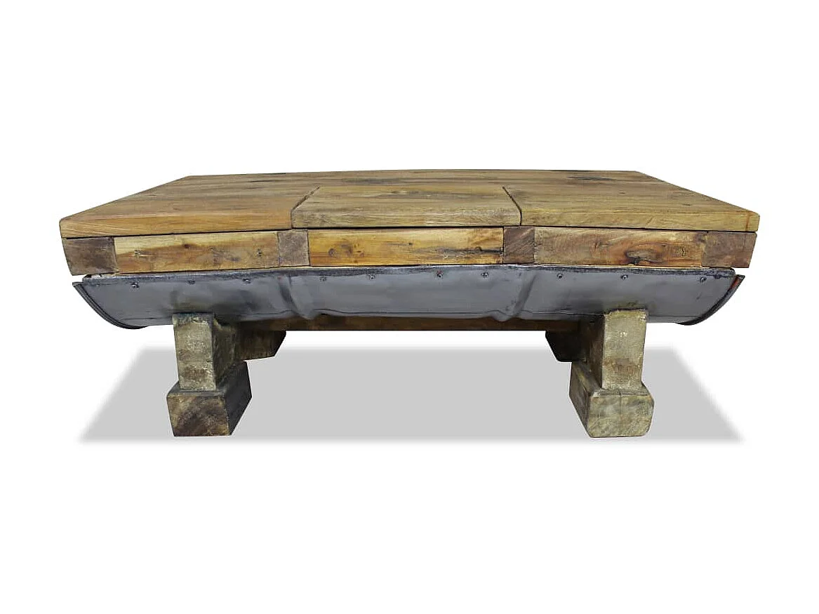 Table basse Bois de récupération massif 90 x 50 x 35 cm